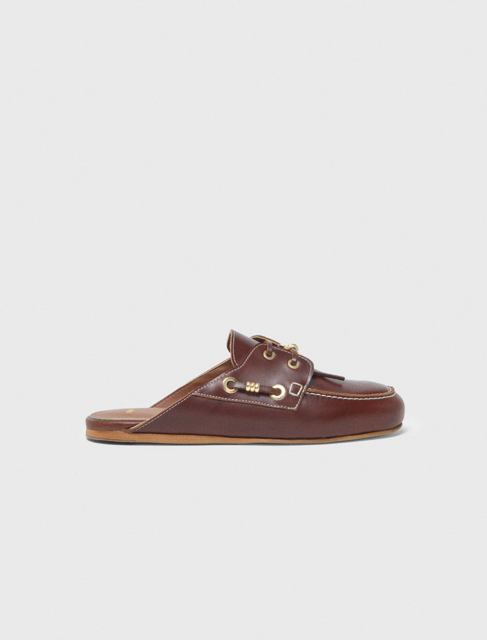 Maje Shop / Leather boat mules