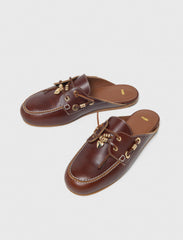 Maje Shop / Leather boat mules