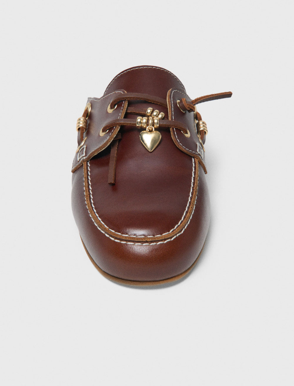 Maje Shop / Leather boat mules