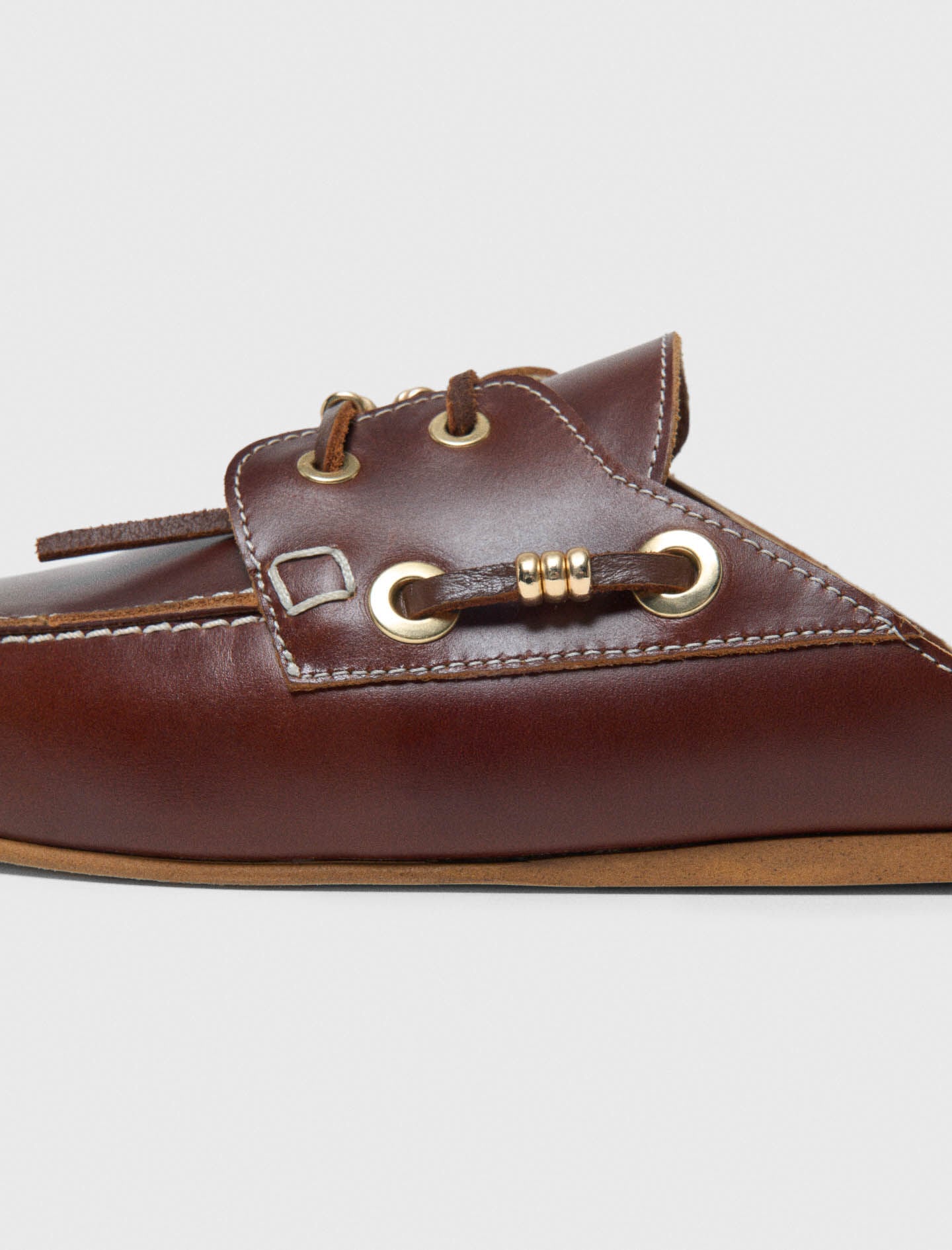 Maje Shop / Leather boat mules