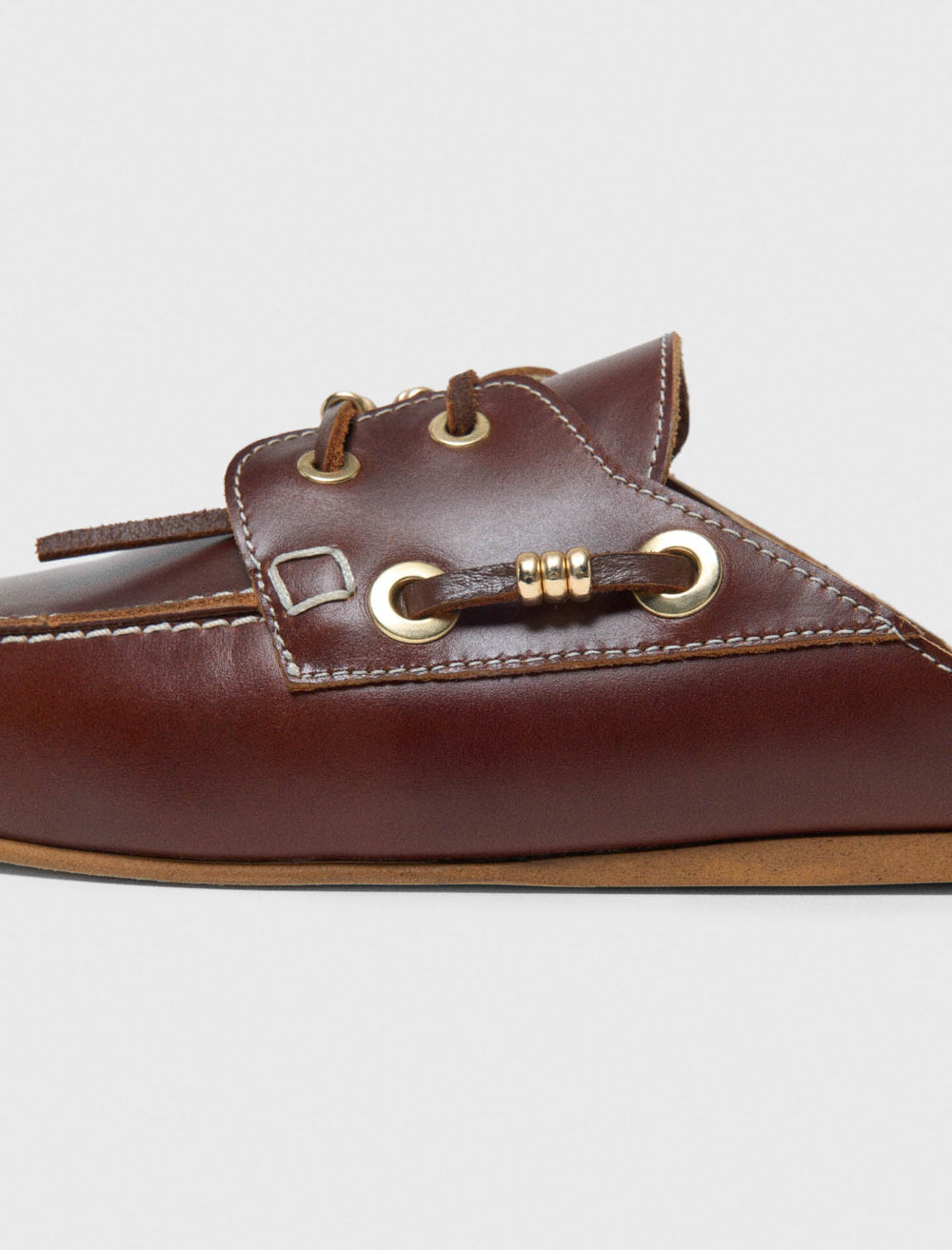 Maje Shop / Leather boat mules