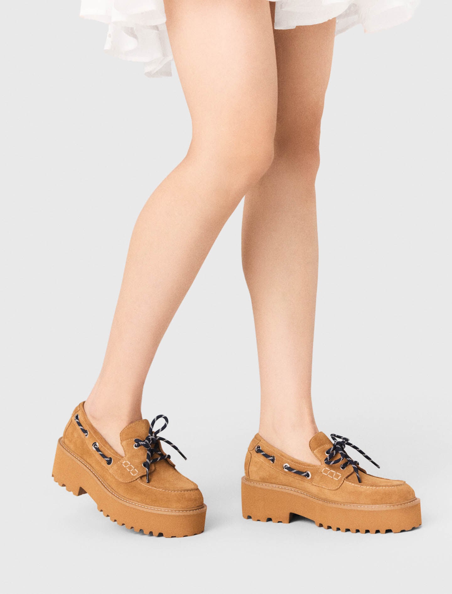Maje Discount / Suede platform boat shoes