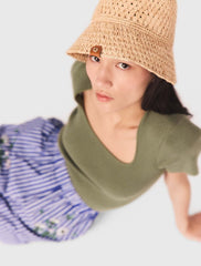 Maje On Sale / Crochet raffia bucket hat