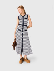 Maje Outlet / Striped knit maxi dress