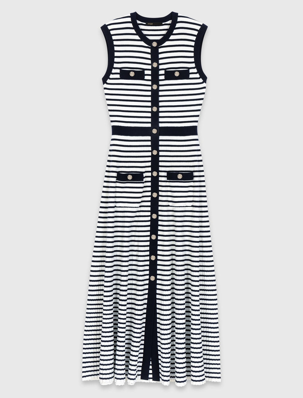 Maje Outlet / Striped knit maxi dress