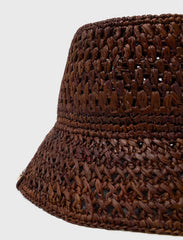 Maje New / Colourful natural raffia bucket hat