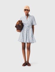 Maje Shop / Short patterned linen-blend dress