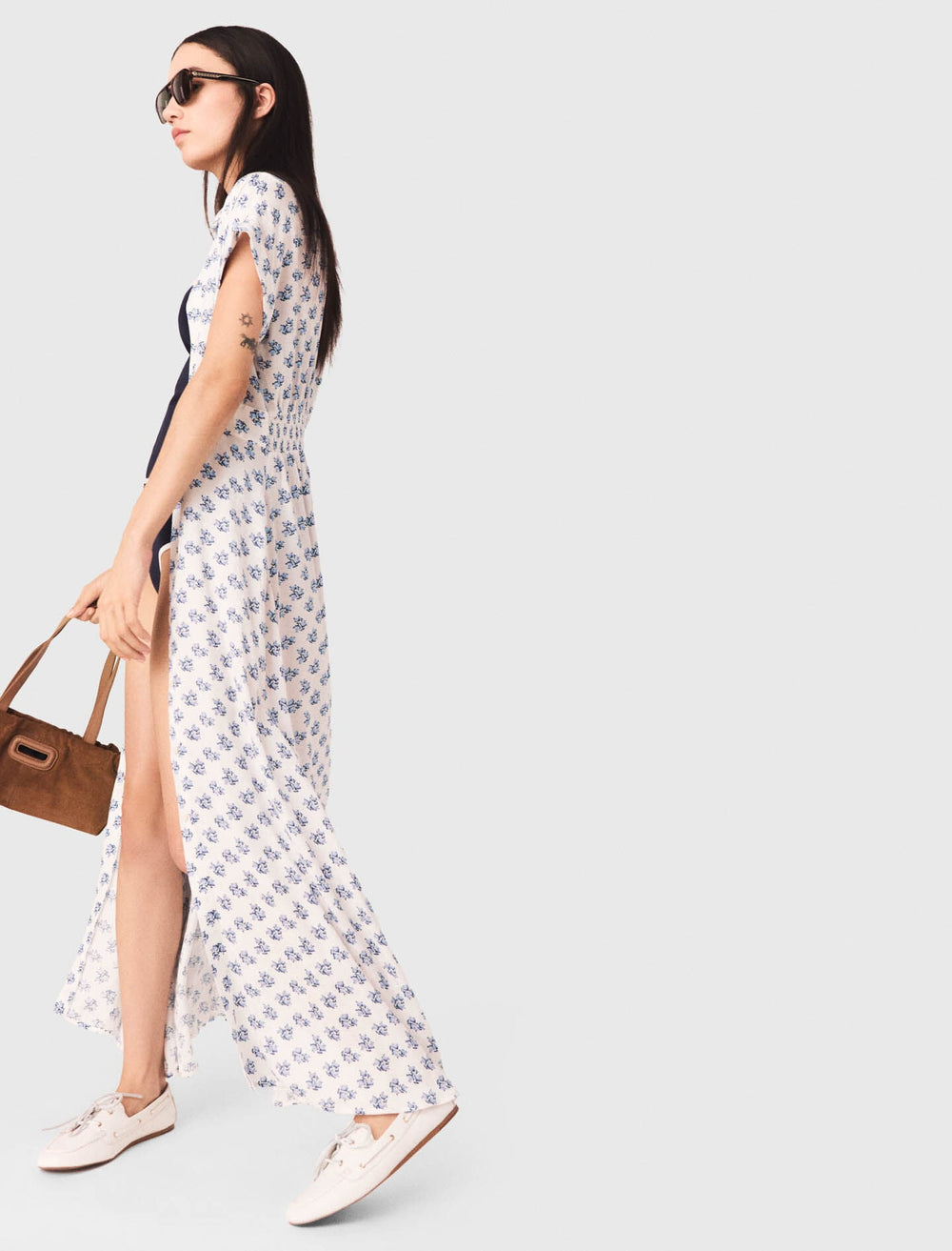 Maje Sale / Jacquard print maxi dress