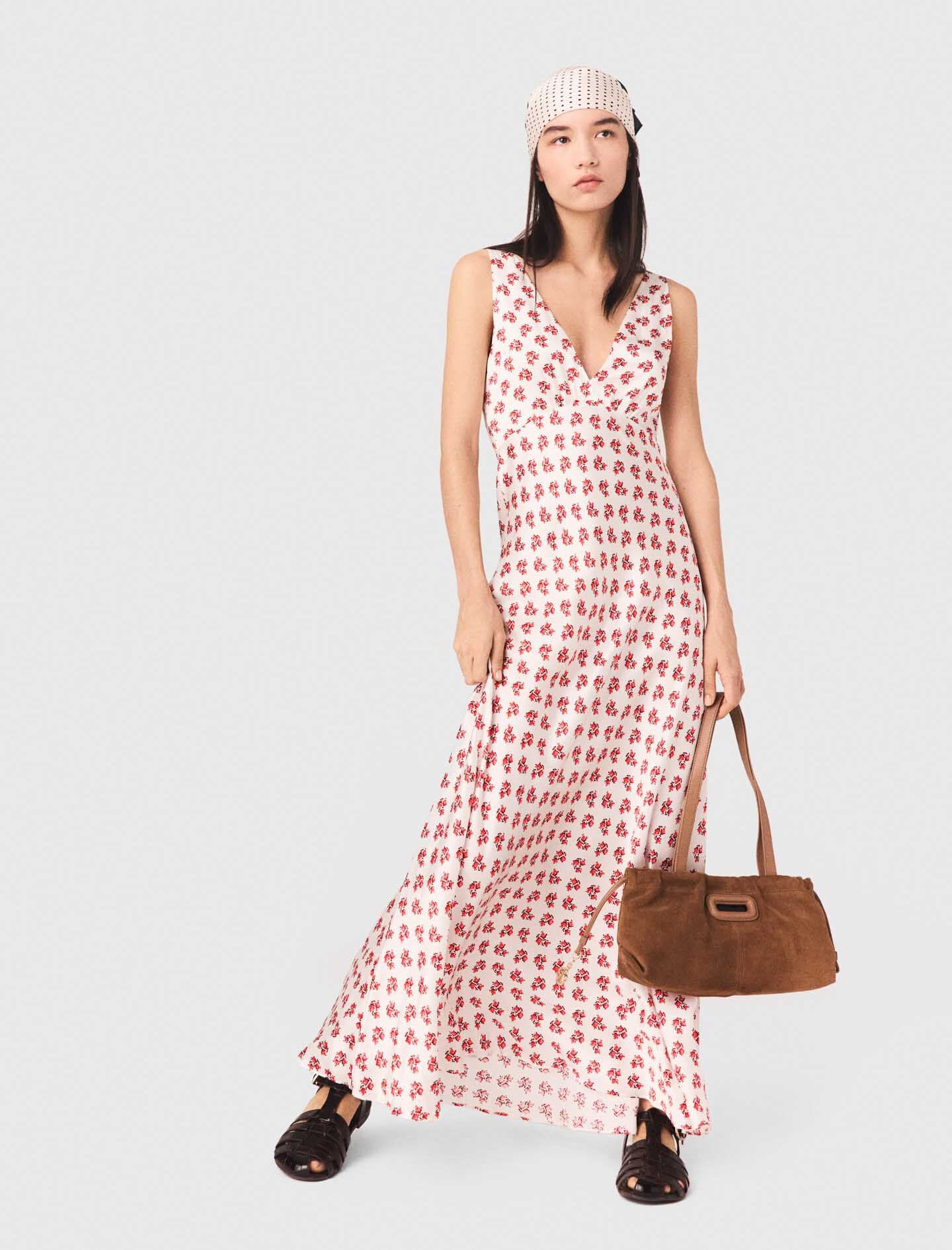 Maje Outlet / Patterned silk dress