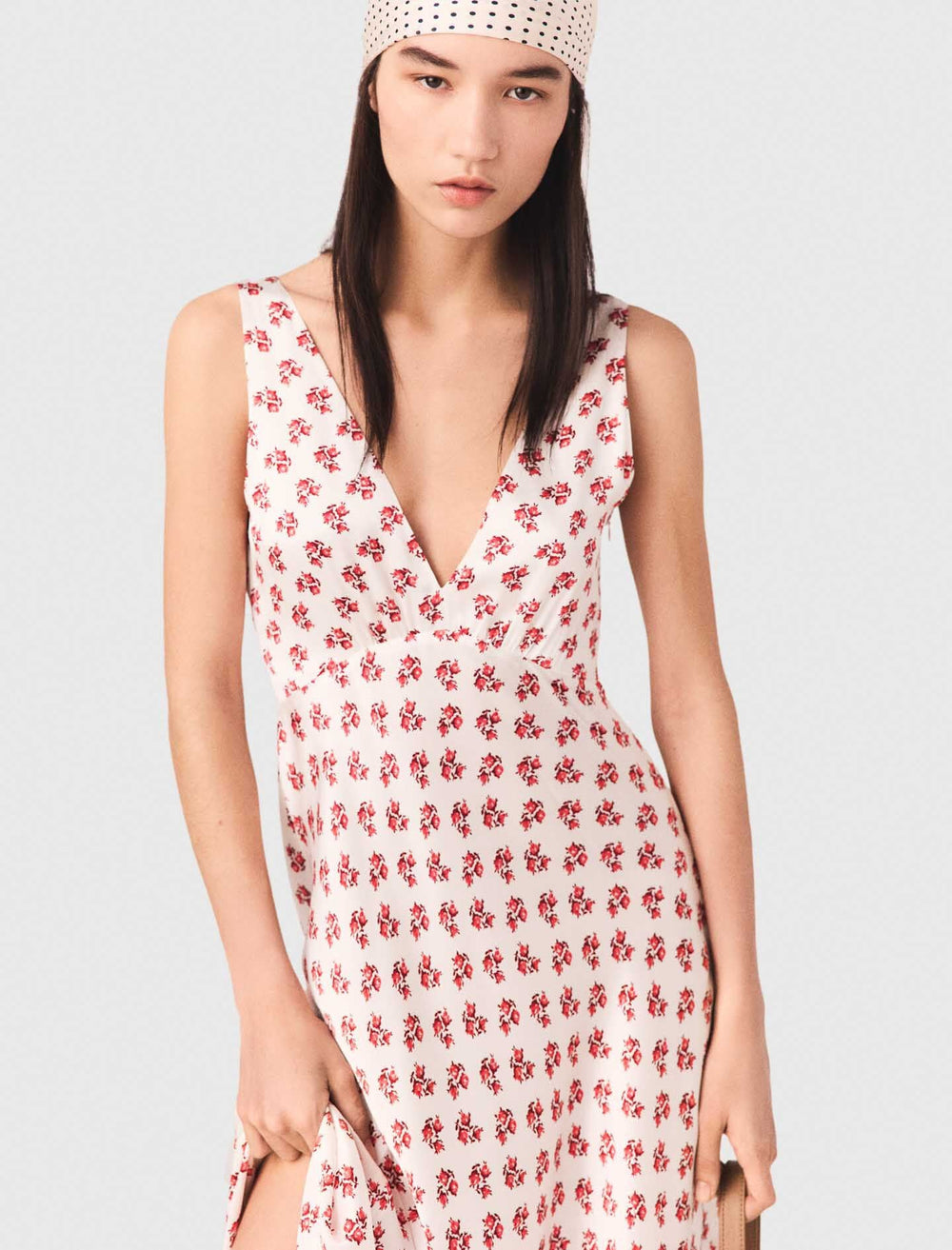 Maje Outlet / Patterned silk dress