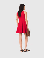 Maje New / Short flared linen-blend dress