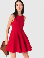Maje New / Short flared linen-blend dress