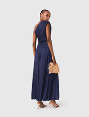 Maje Discount / Asymmetrical pleated maxi dress