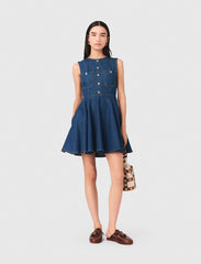 Maje On Sale / Short flared denim dress