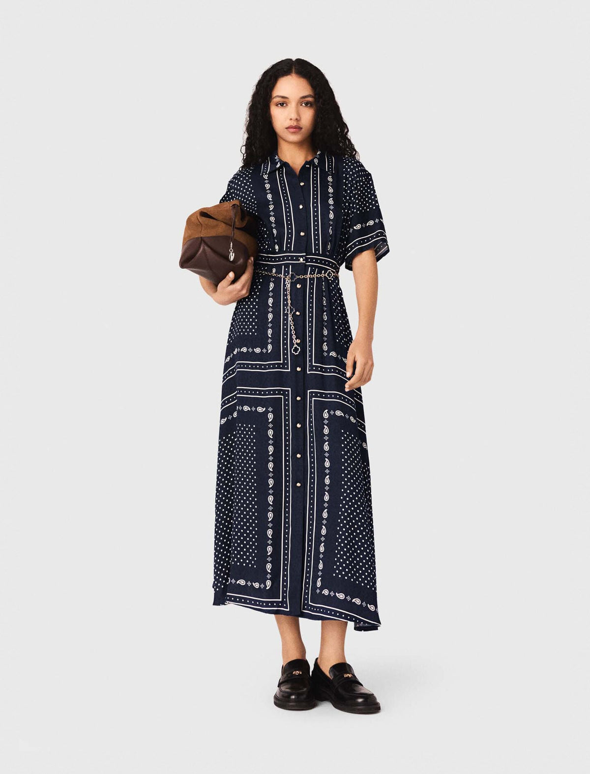 Maje Outlet / Flowy patterned maxi dress