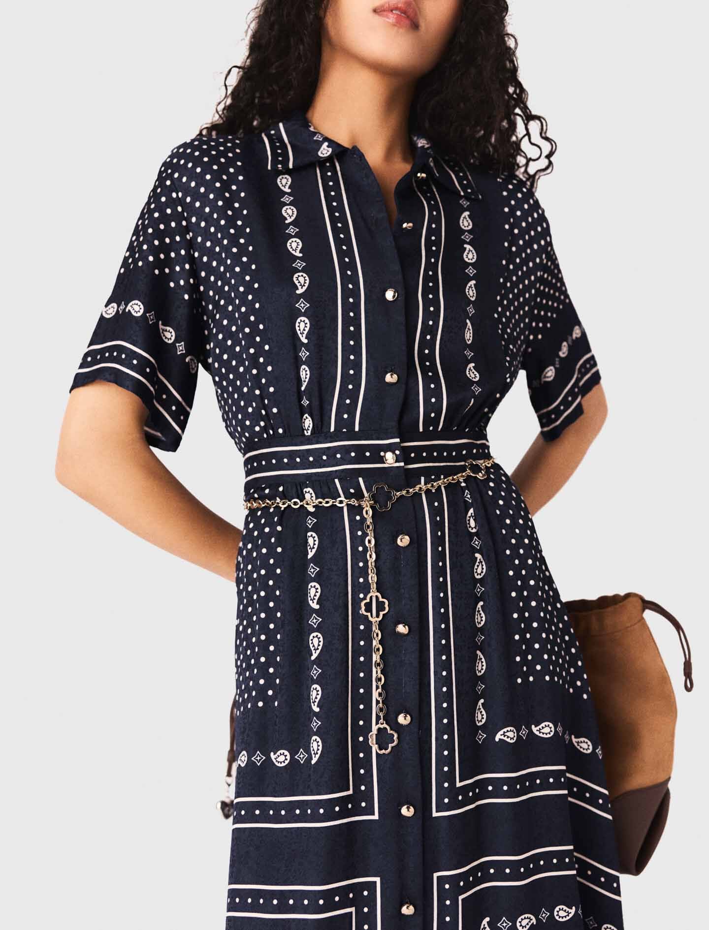 Maje Outlet / Flowy patterned maxi dress