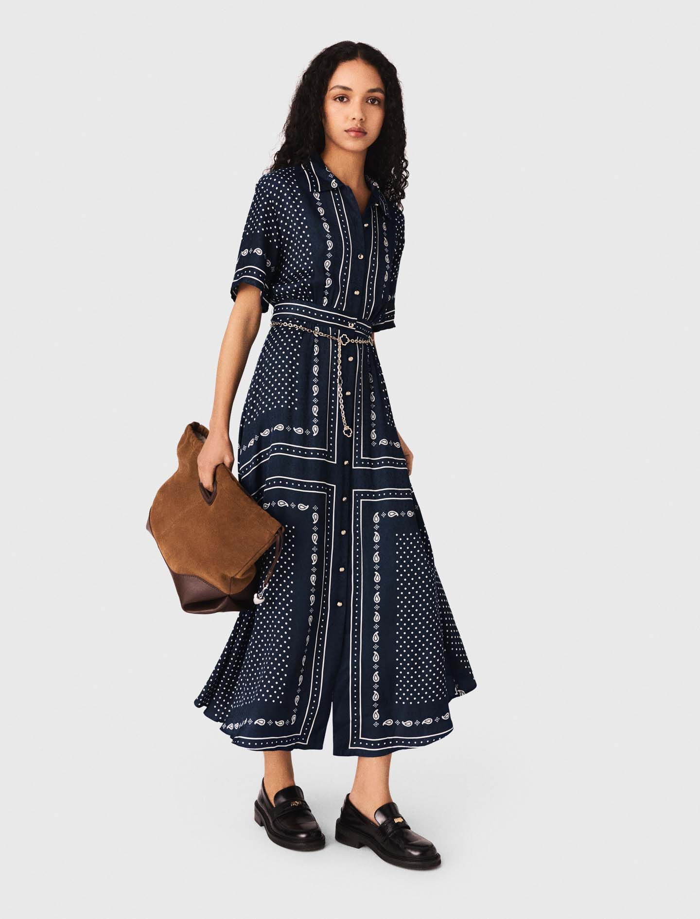 Maje Outlet / Flowy patterned maxi dress