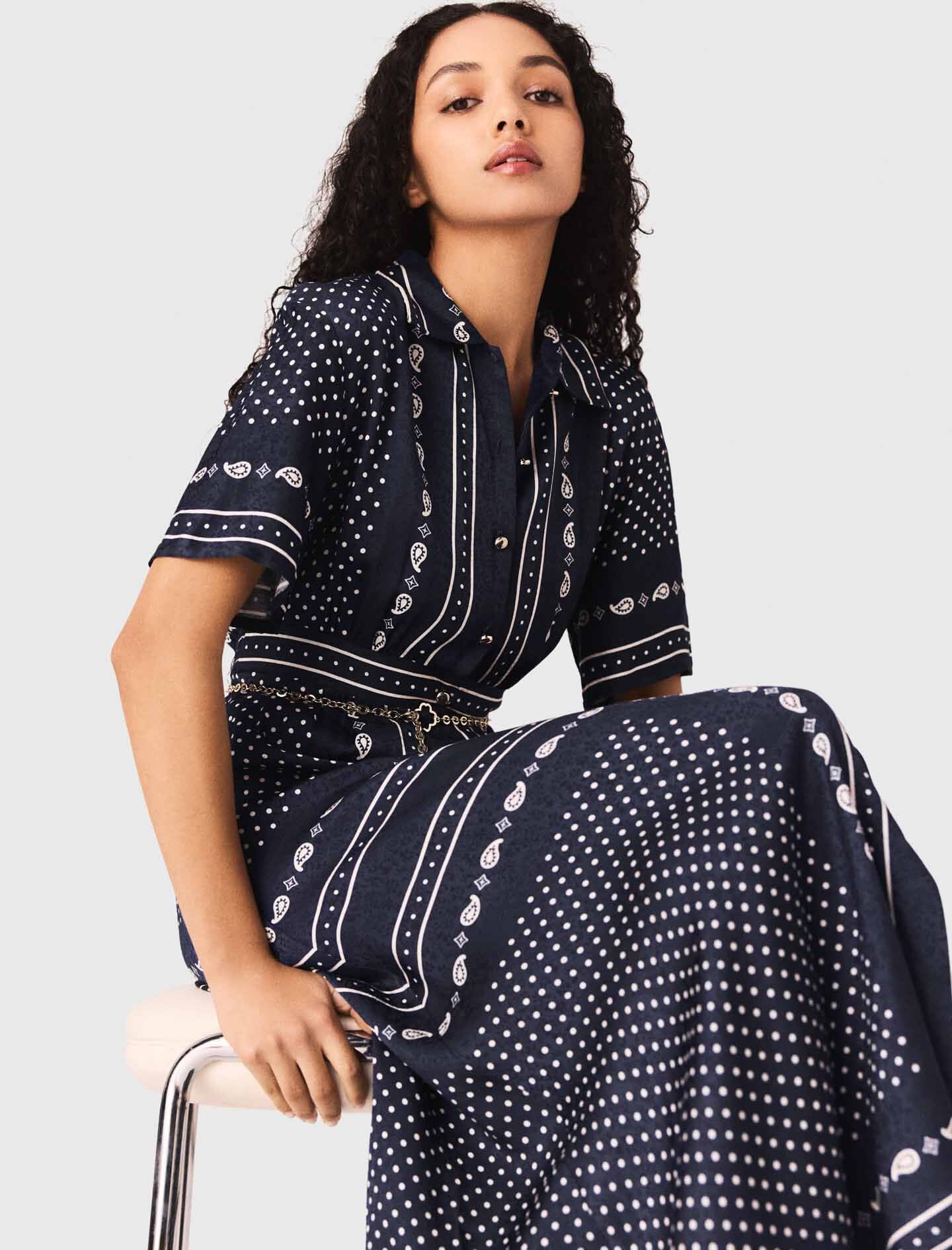 Maje Outlet / Flowy patterned maxi dress