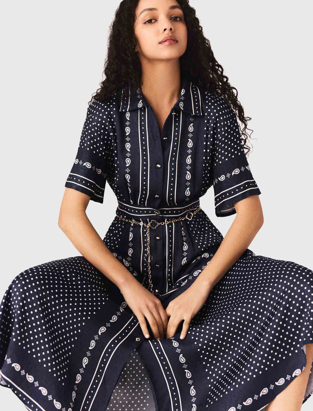 Maje Outlet / Flowy patterned maxi dress