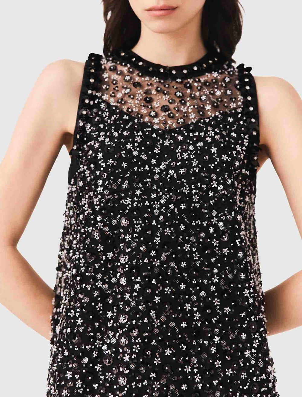 Maje Discount / Floral sequin dress