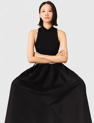Maje Online / Mixed-material taffeta dress