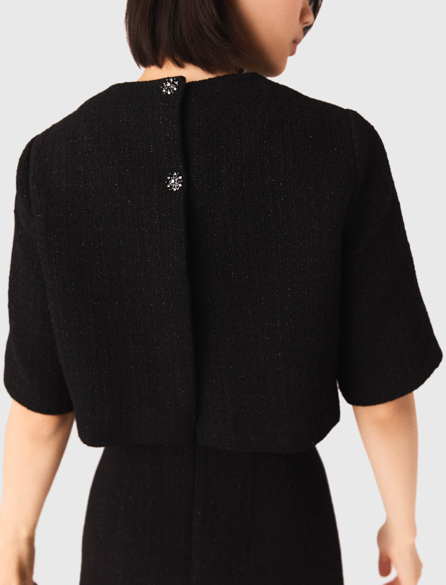 Maje Shop / 2-in-1 shiny tweed dress