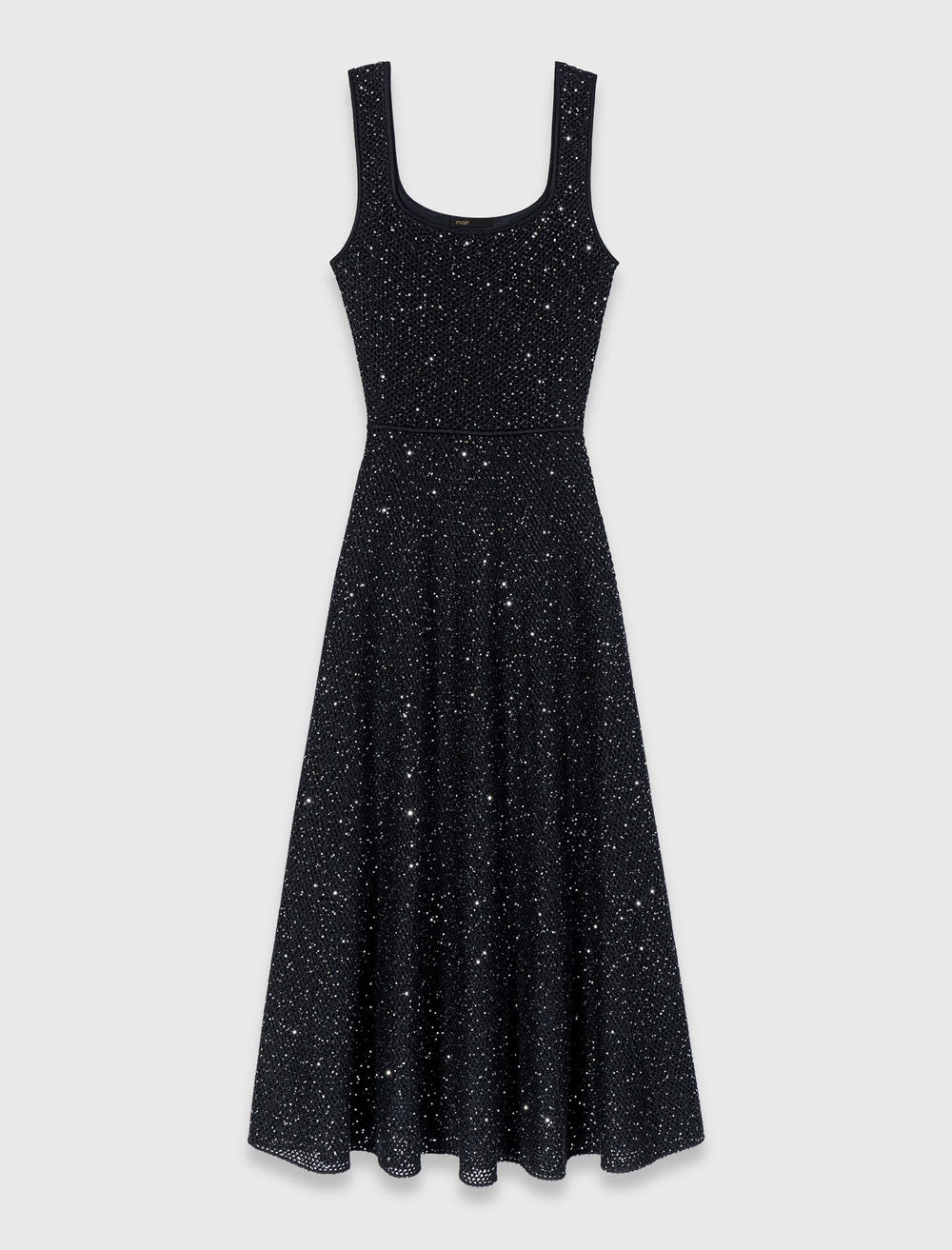 Maje Outlet / Rhinestone knit maxi dress