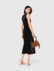 Maje New / Cutaway rib knit maxi dress