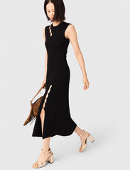 Maje New / Cutaway rib knit maxi dress