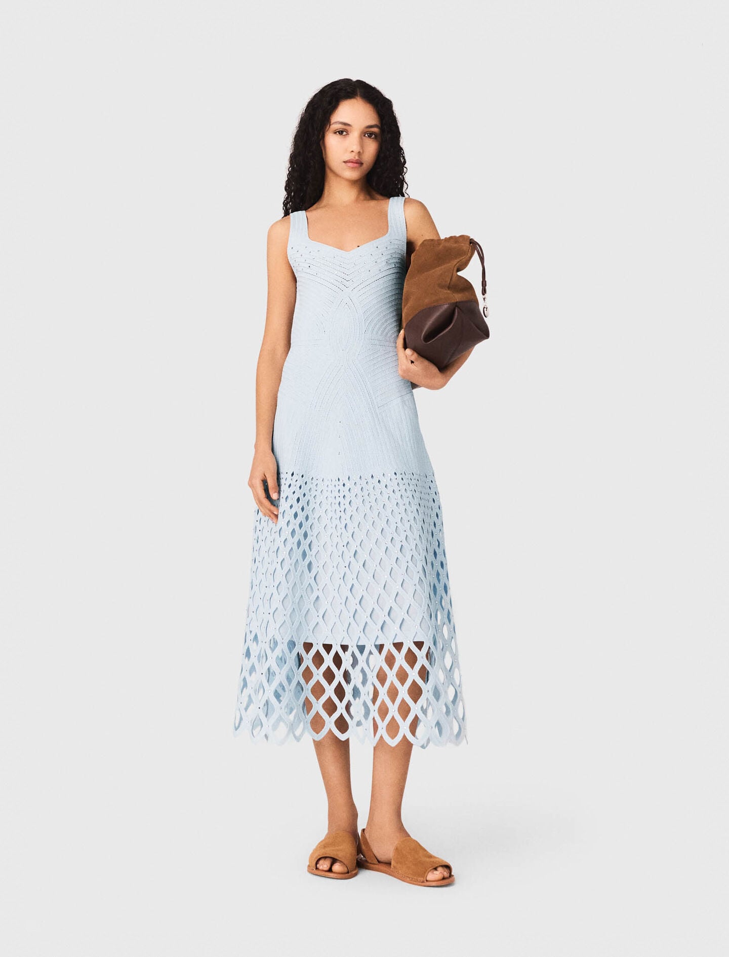Maje Shop / Crochet dress with removable lining