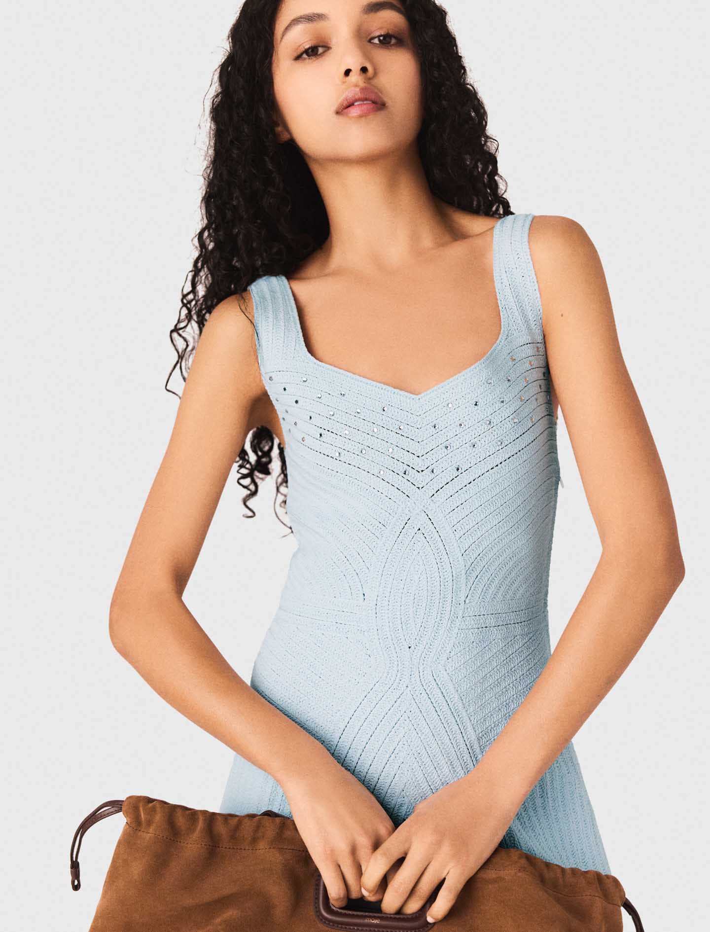 Maje Shop / Crochet dress with removable lining