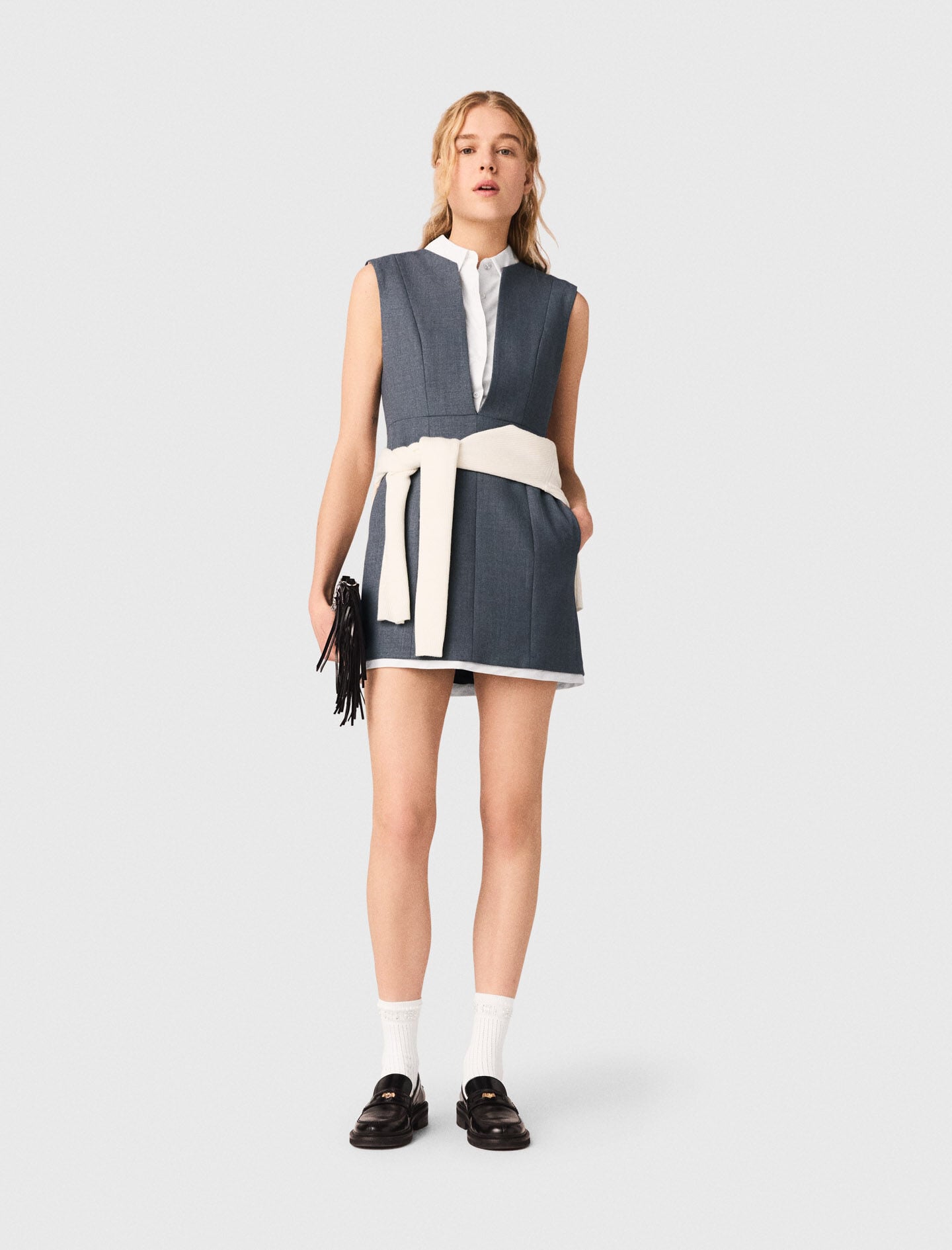 Maje On Sale / Layered-effect tailored dress