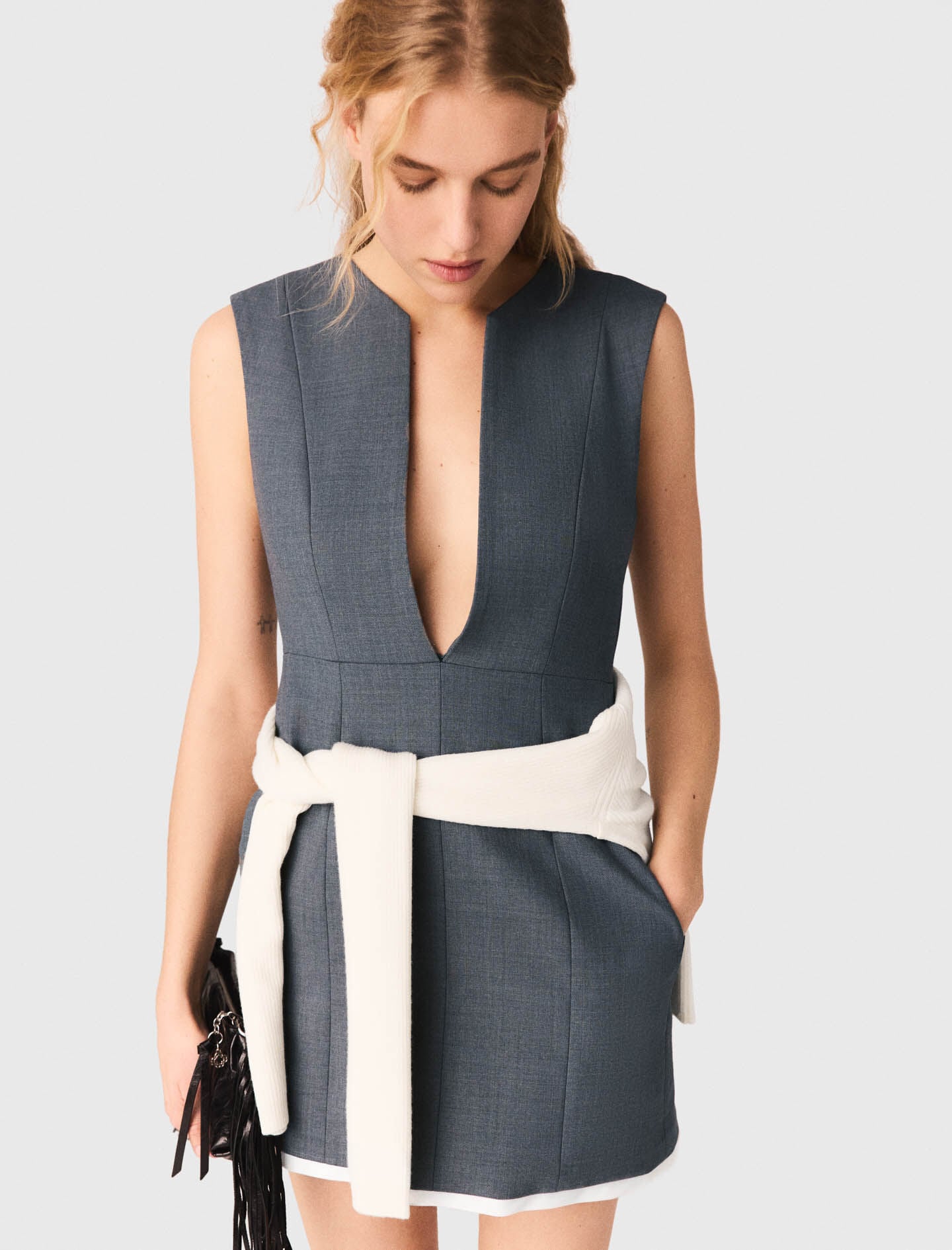 Maje On Sale / Layered-effect tailored dress
