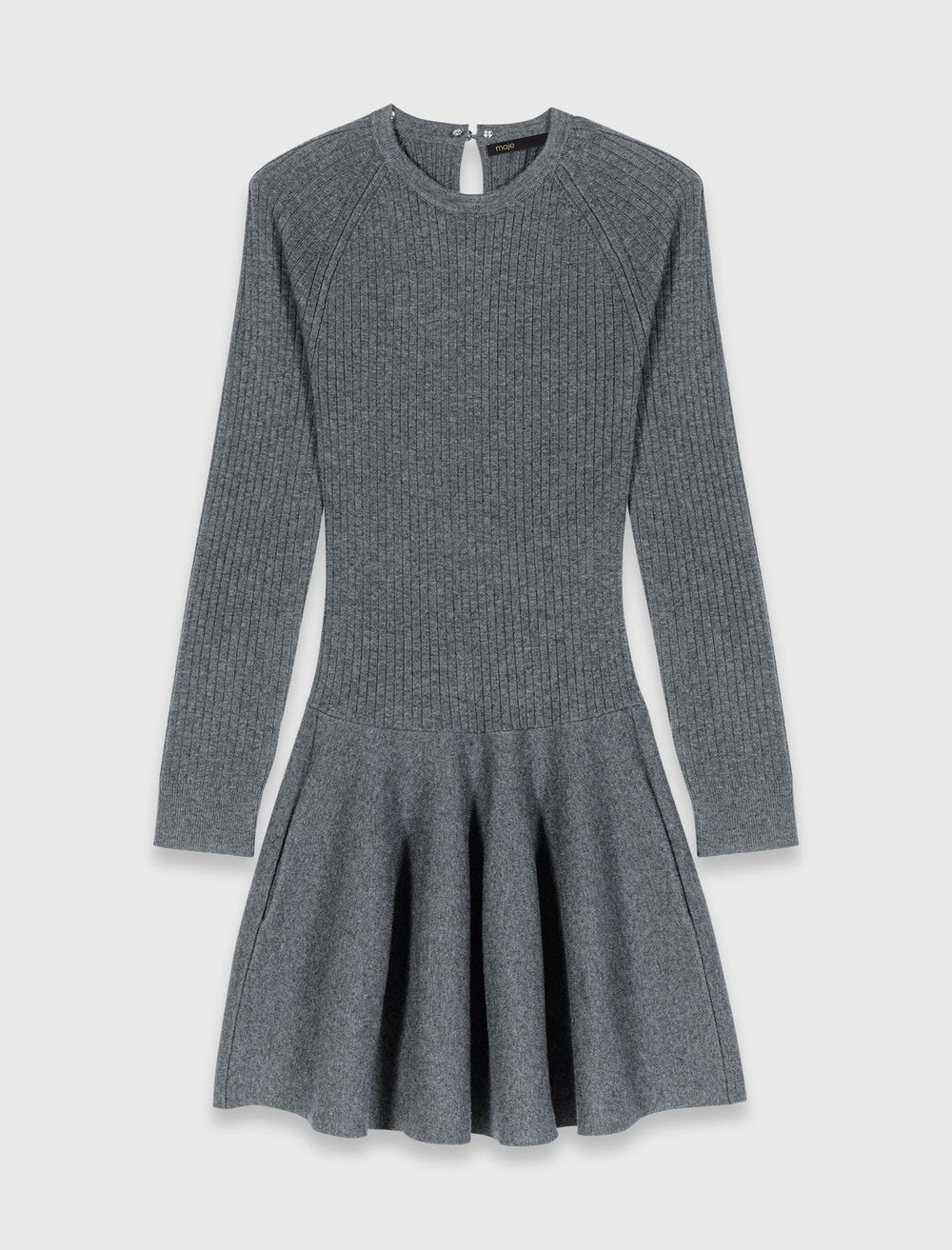 Maje Outlet / Beaded-collar short knit dress