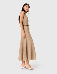Maje New / Rhinestone knit maxi dress