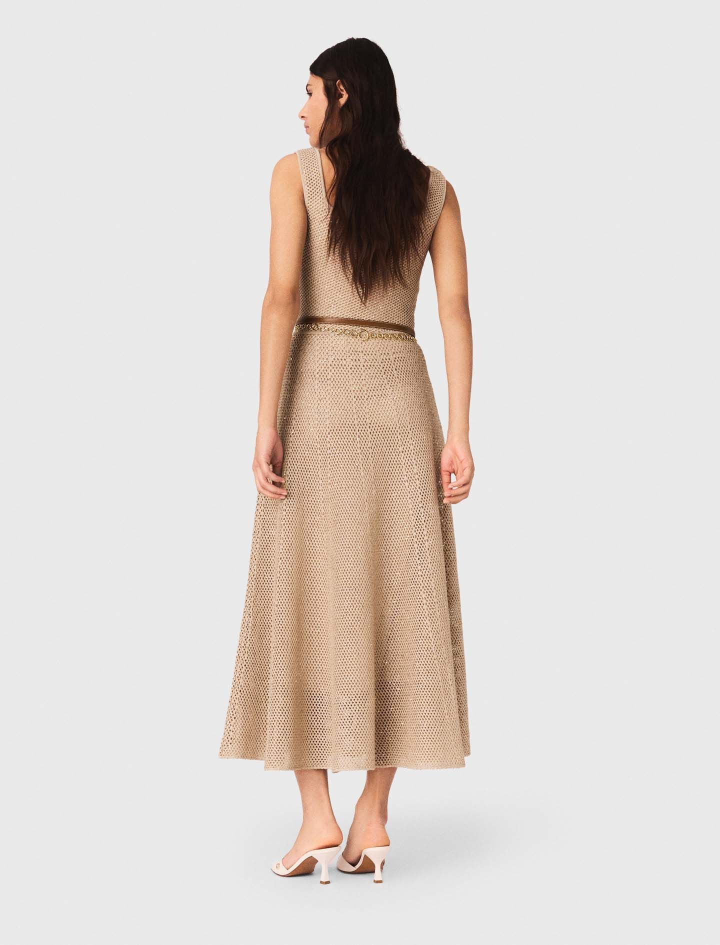 Maje New / Rhinestone knit maxi dress
