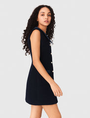 Maje Online / Tweed dress with denim details