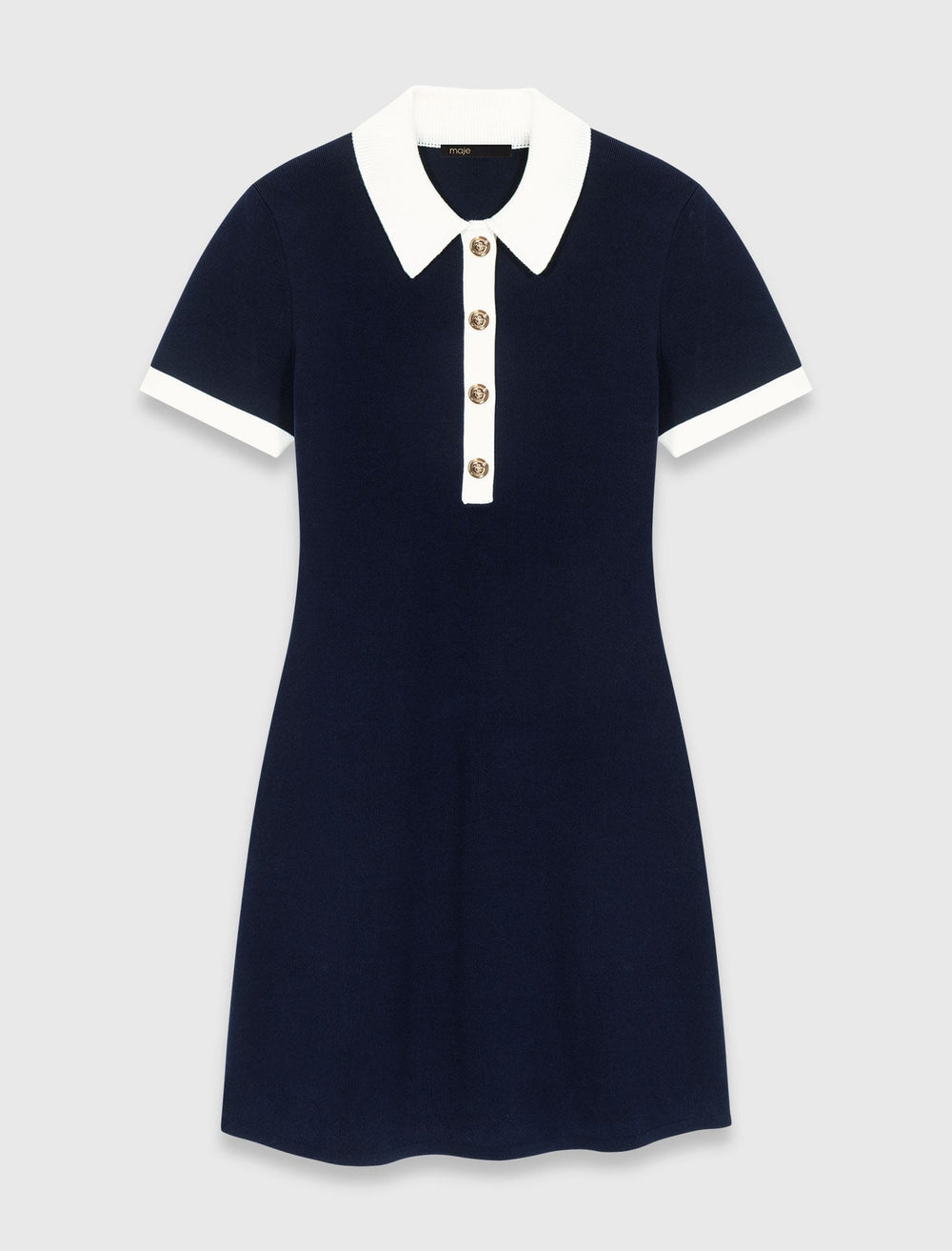 Maje Shop / Contrast-trim polo dress