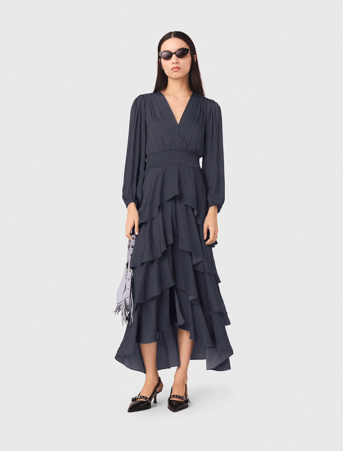 Maje Outlet / Ruffled maxi dress