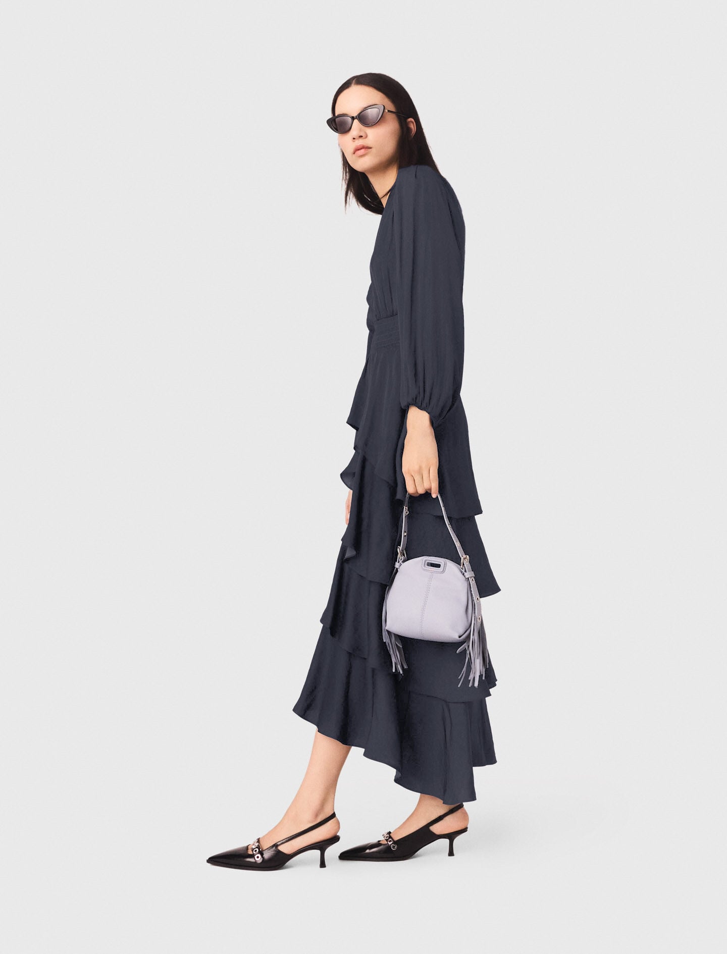 Maje Outlet / Ruffled maxi dress