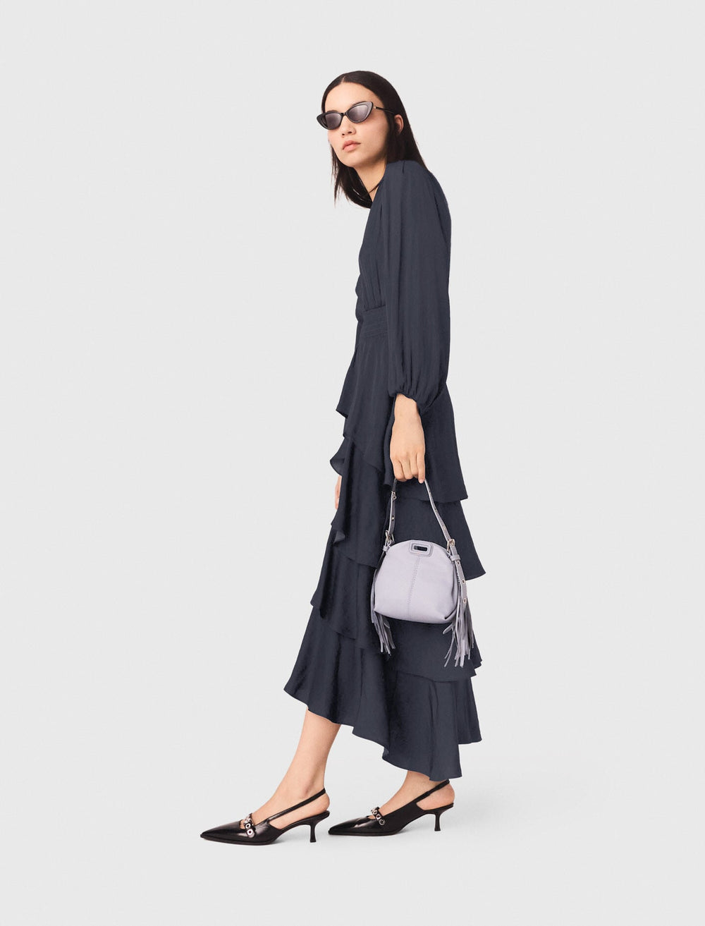 Maje Outlet / Ruffled maxi dress