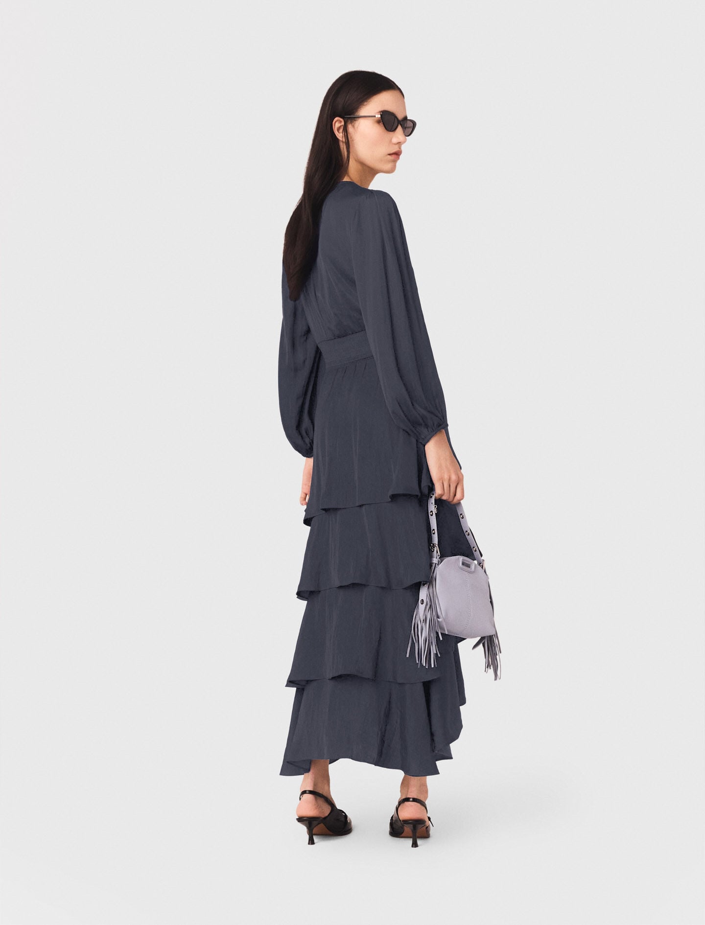 Maje Outlet / Ruffled maxi dress