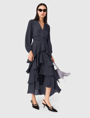 Maje Outlet / Ruffled maxi dress
