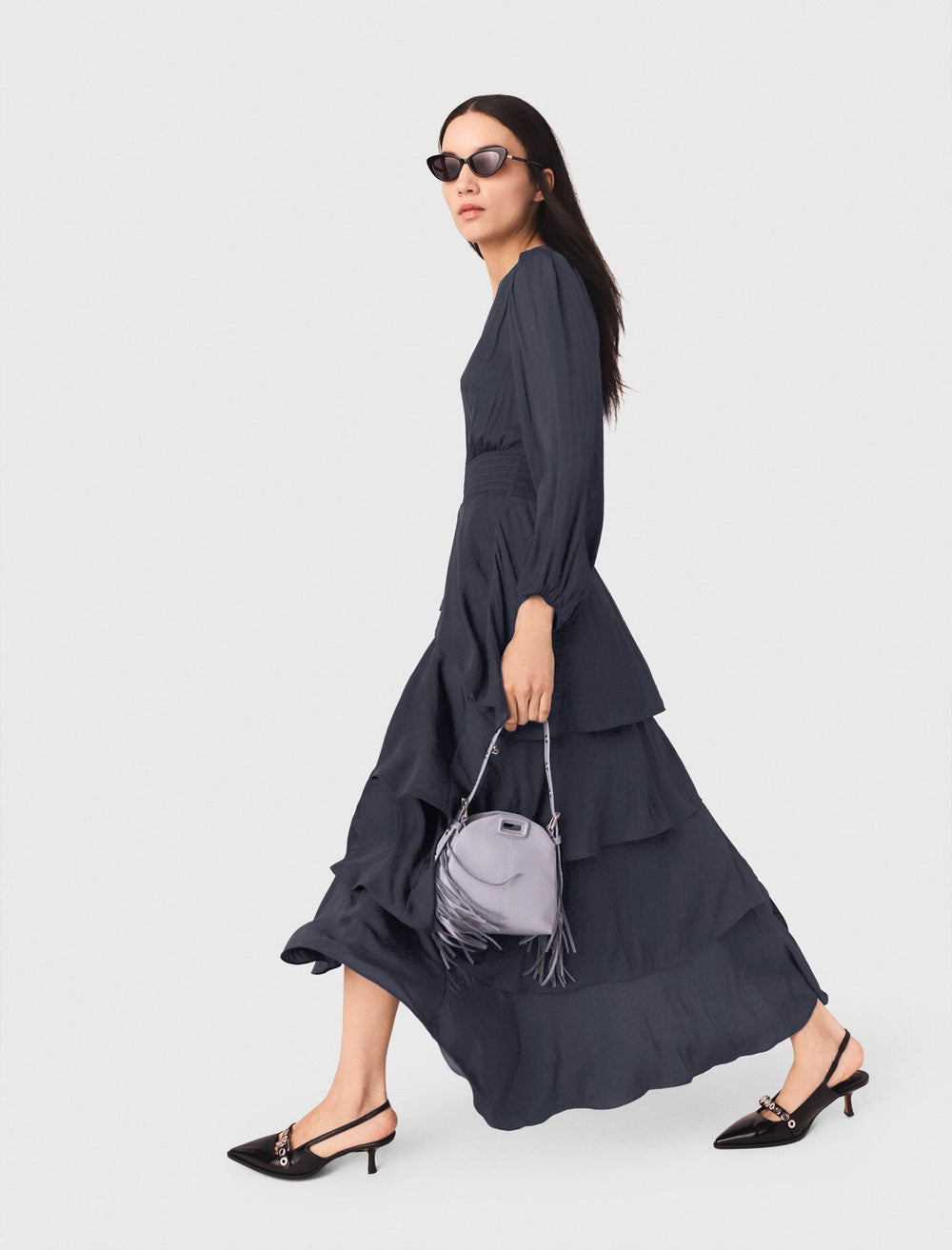 Maje Outlet / Ruffled maxi dress