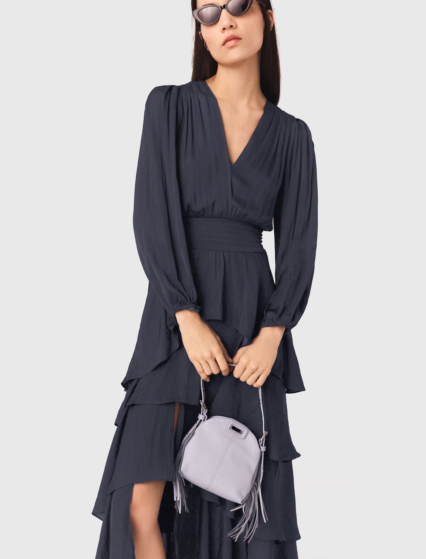 Maje Outlet / Ruffled maxi dress