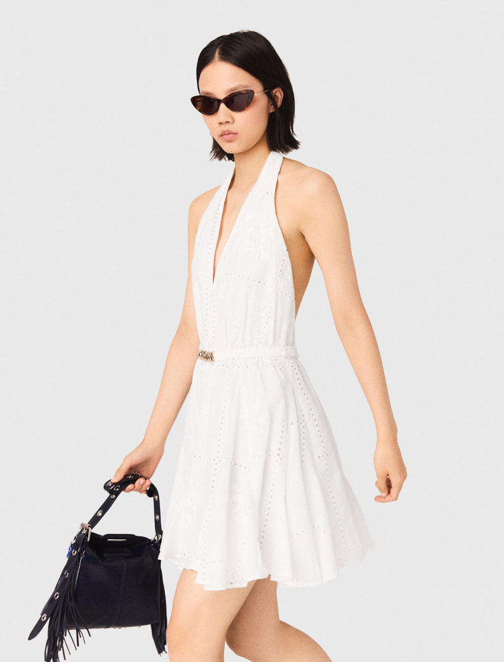 Maje Discount / Mini embroidered backless dress