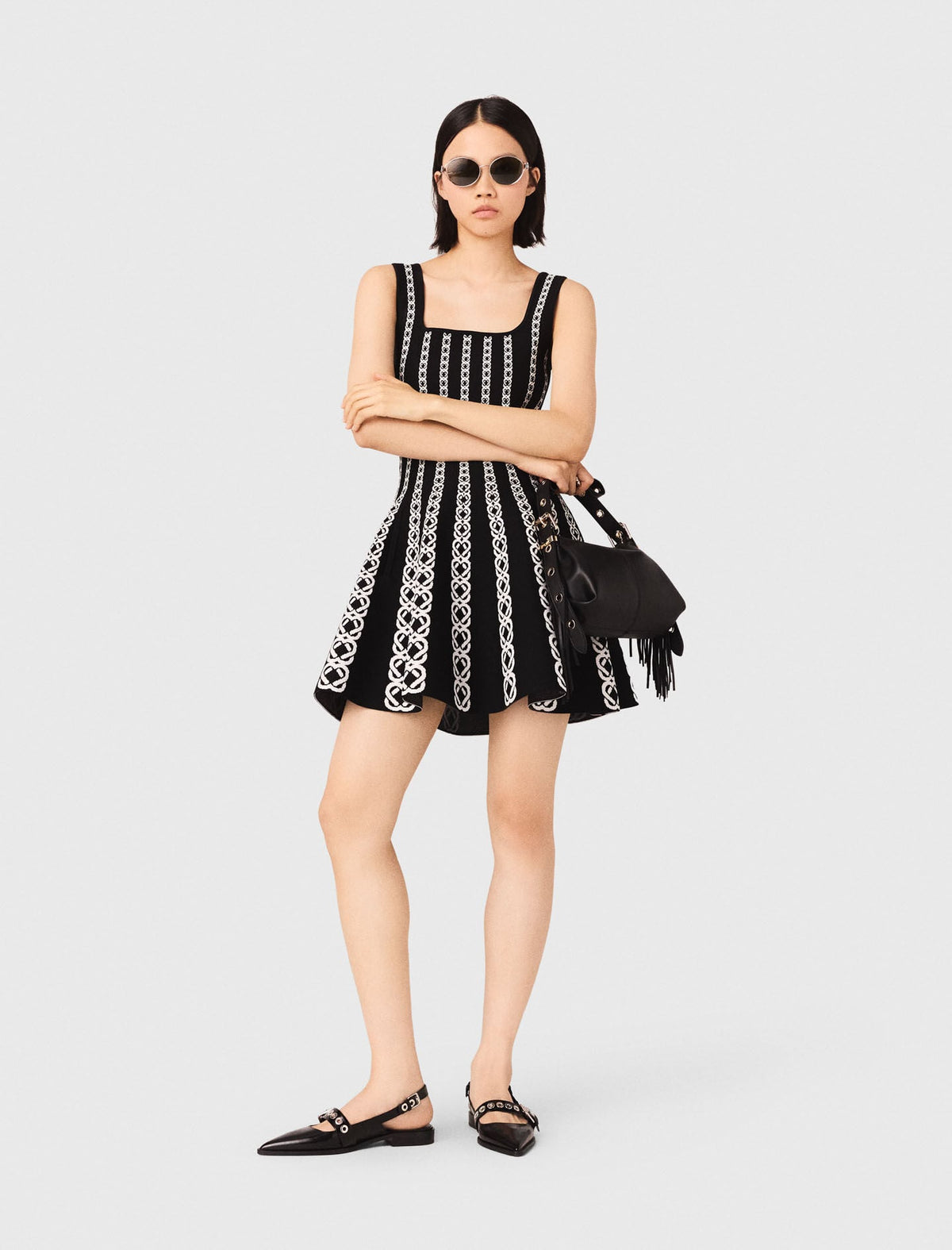 Maje Online / Mini jacquard knit dress