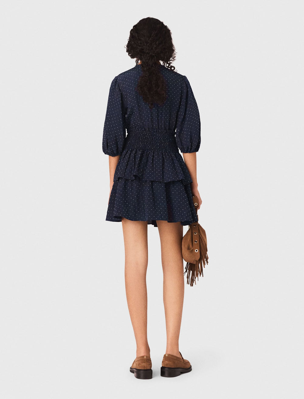 Maje On Sale / Ruffle and rhinestone dress
