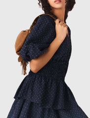 Maje On Sale / Ruffle and rhinestone dress