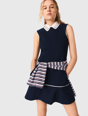 Maje Outlet / Flared dress with contrast trim
